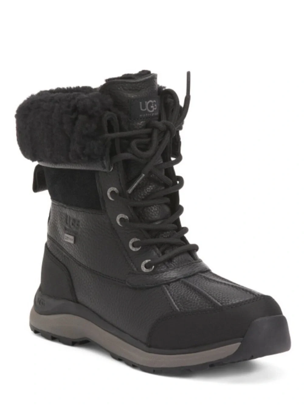 New UGG Adirondack shearling leather black boot